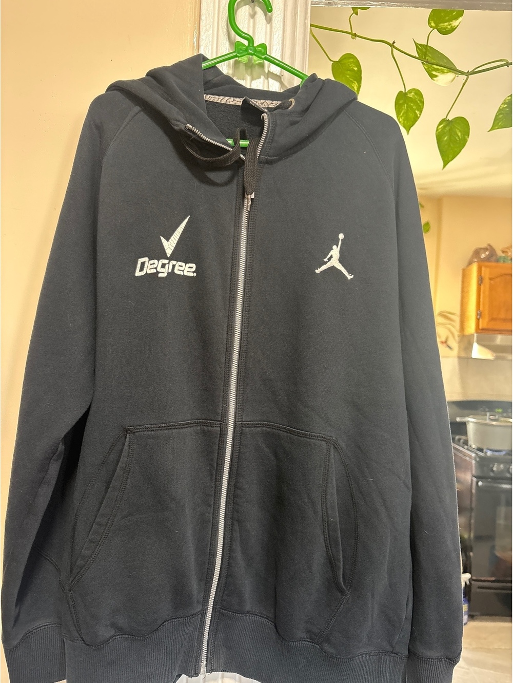 Jordan hoodie men black full zip sweater